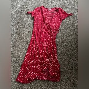H&M Polka Dot Wrap Midi Dress